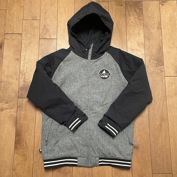 Burton Big Boy's Game Day Jacket Youth XL 18 years gray black ski snowboard - Picture 8 of 15